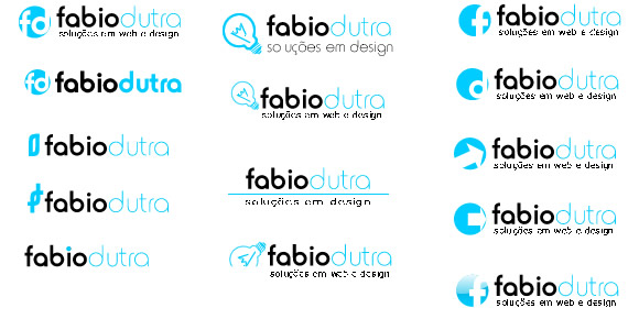 Brainstorm para criação do logotipo do Fábio Dutra